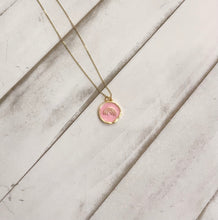 Load image into Gallery viewer, Gold Filled Rainbow Enamel Stamped Pendant Necklace
